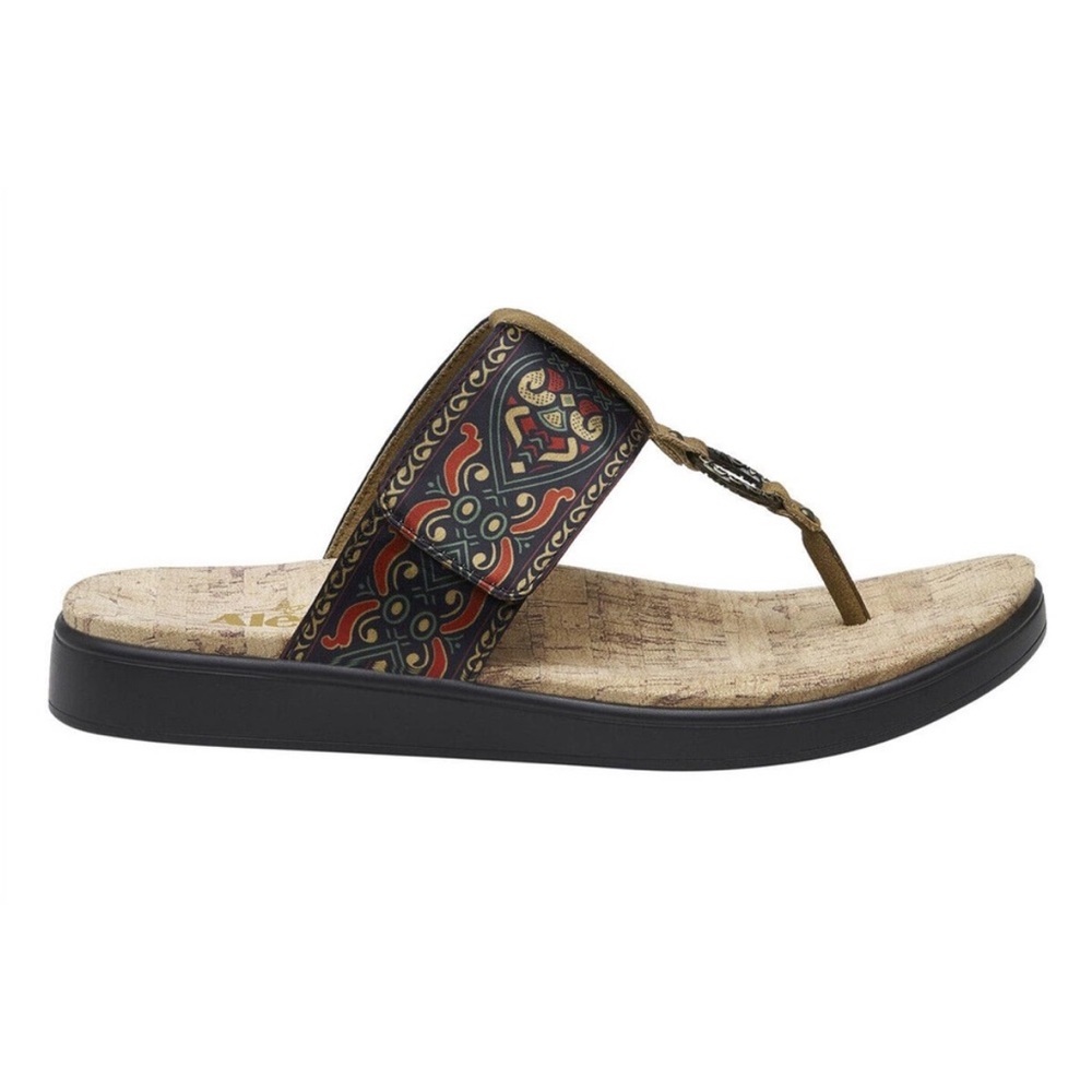 Alegria Moxi Free Spirit Brown Saddle Sandal Flip Flop Boho Cottage Women’s 11.5